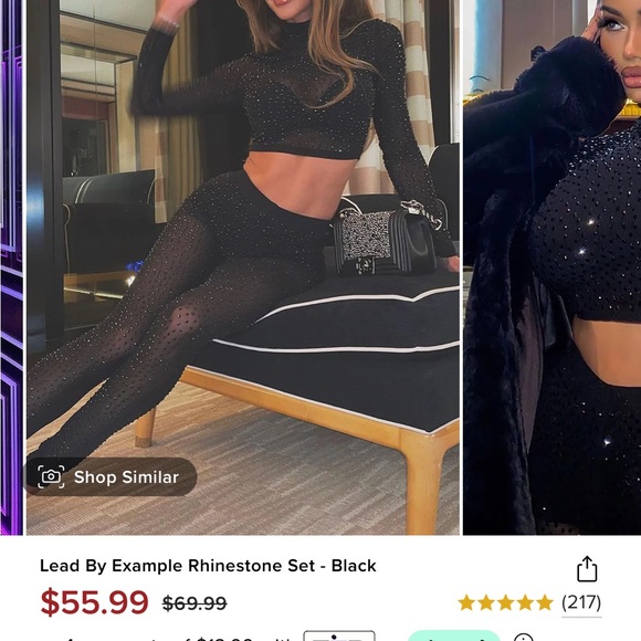 New with tags crop long sleeve top and pants. - Picture 4 of 9